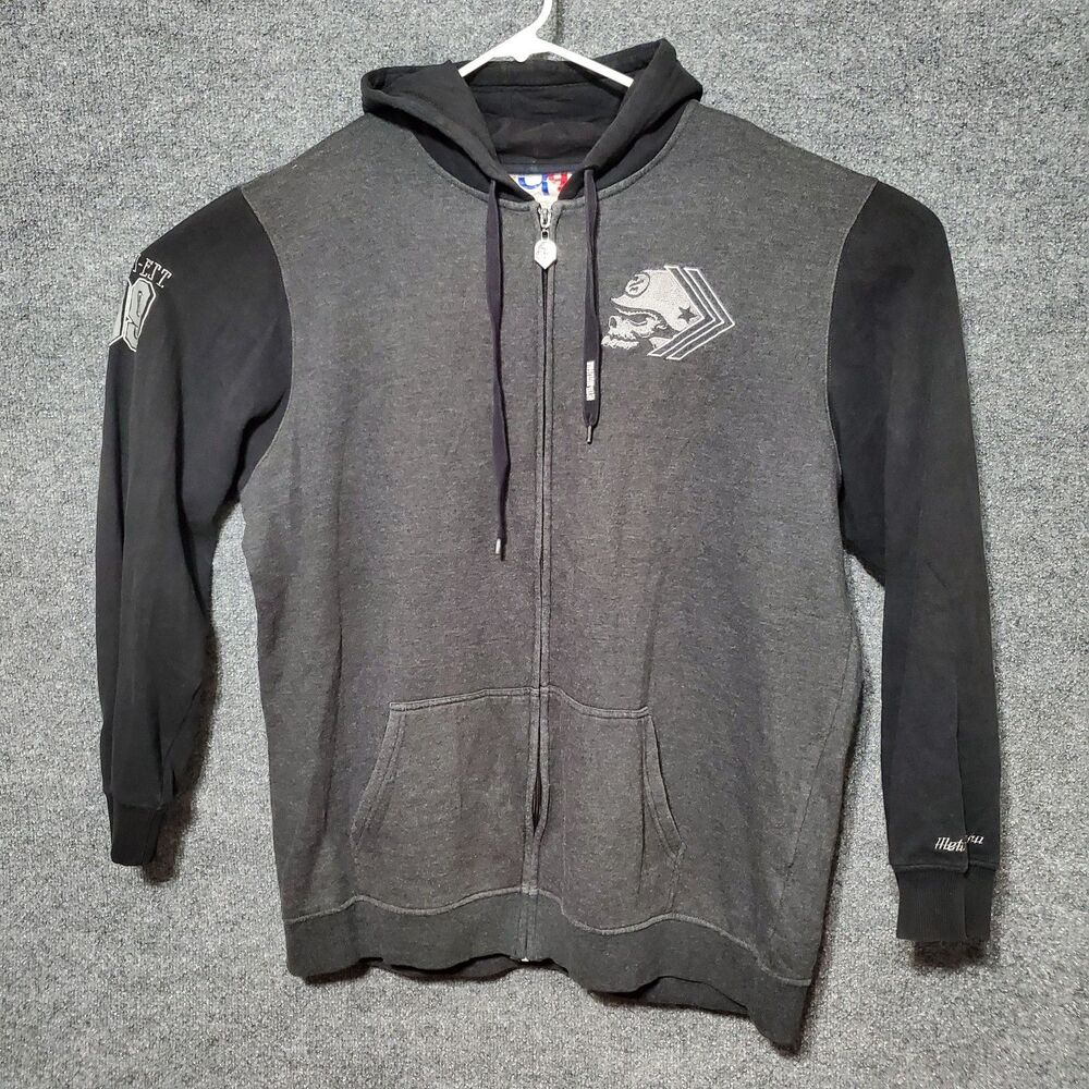 Metal Mulisha Sweater Mens 2XL Black Gray Raglan Y2K Grunge Skull Head Military